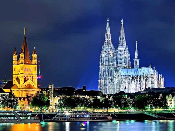 Cologne-Cathedral and Great St.Martin Church