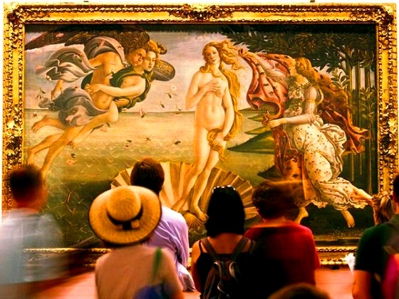 Firenze-Uffizi Gallery-Botticelli's; The Birth of Venus