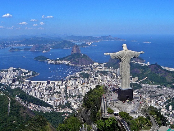 Brazil-Rio de Janeiro-Christ on Corcovado Mt.