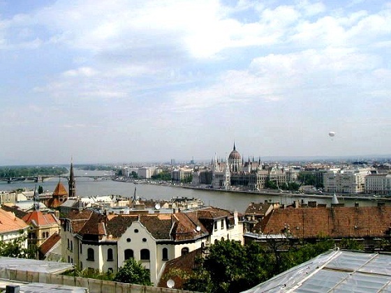 Budapest-View of Budapest and the Danube from Buda side