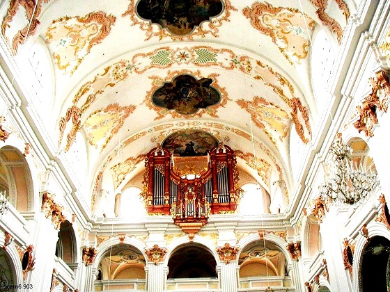 Lucerne-Jesuit Church Organ and Ceiling
